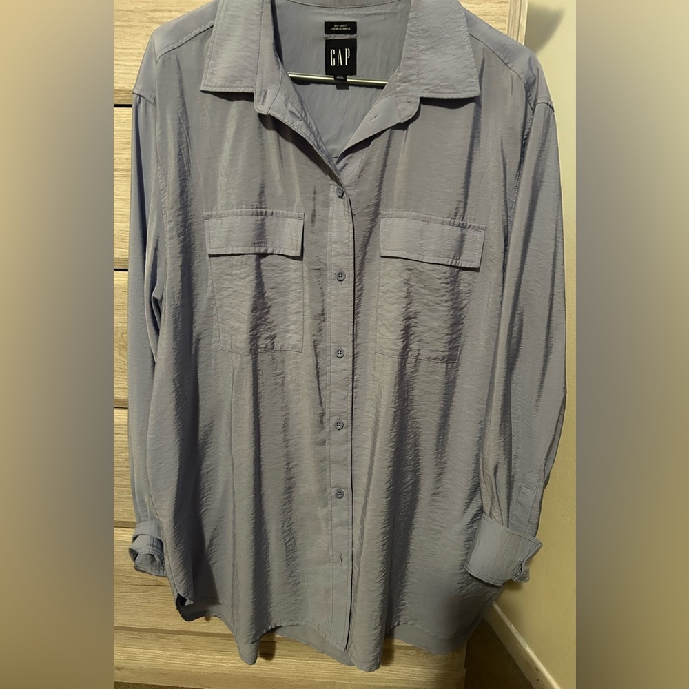 Gap Light Blue Over Sized Button Up Shirt